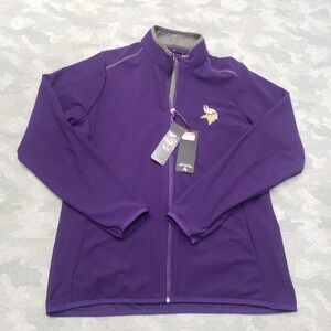 Minnesota Vikings Sweatshirt Womens Large Purple Full Zip NWT NFL Football